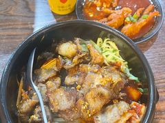 烤五花肉拌饭-韩国屋炭火烤肉(时代广场店)