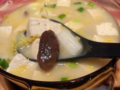 鸡汤小白菜煮榆林豆腐-西贝(吴江路湟普汇店)