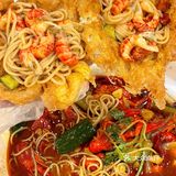 厉害了炸蛋小龙虾拌面真是绝绝子