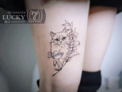 腿部-幸运7纹身刺青Lucky7tattoo