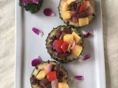 菠萝生炒牛仔骨-聚福生态农庄