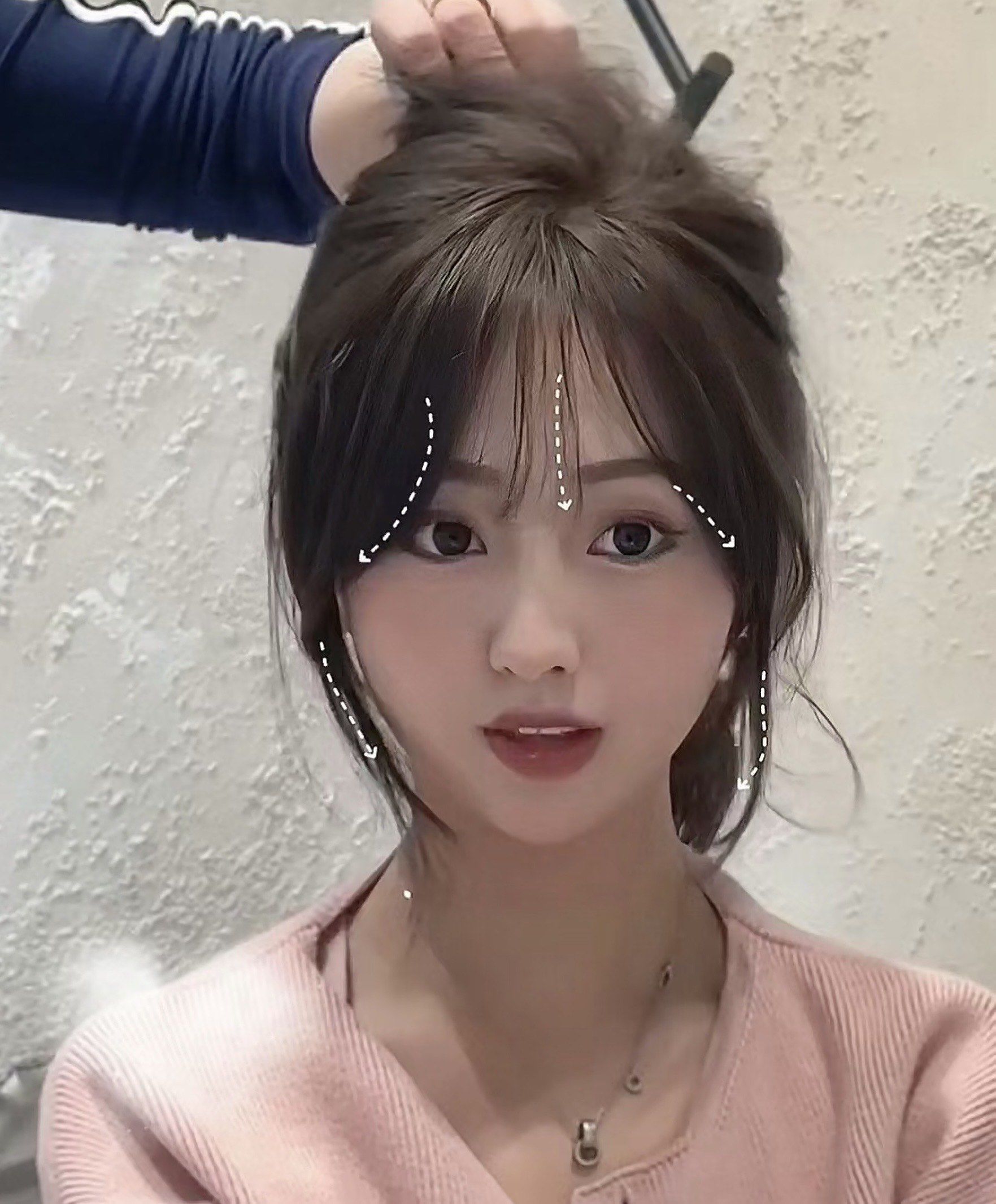 超好看的法式八字刘海