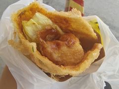 -小红车炸蛋葱油饼