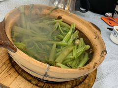 虾酱啫通菜-天宝食坊·啫啫煲大排档(西华路店)