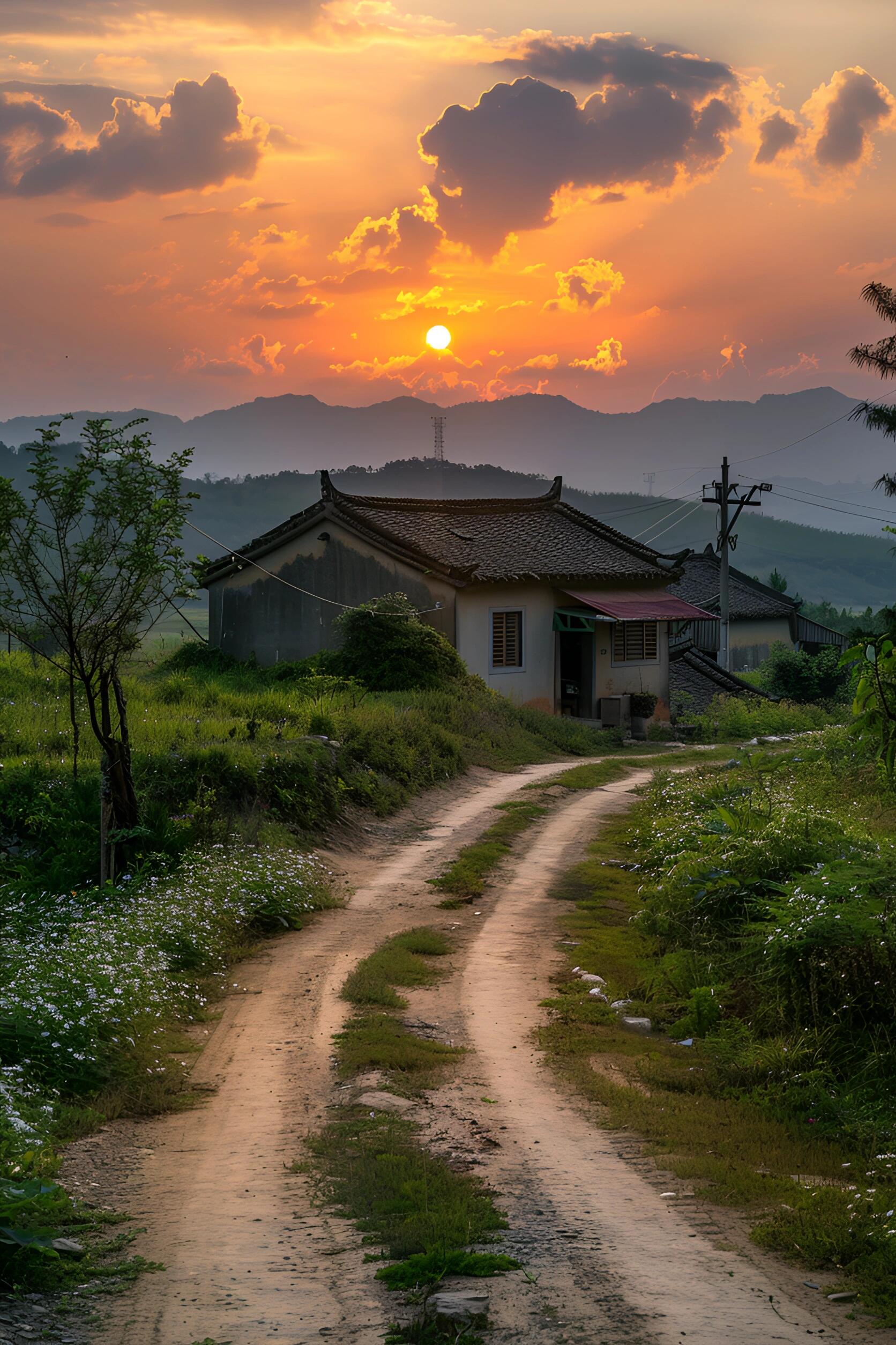 乡下的风景真实图片