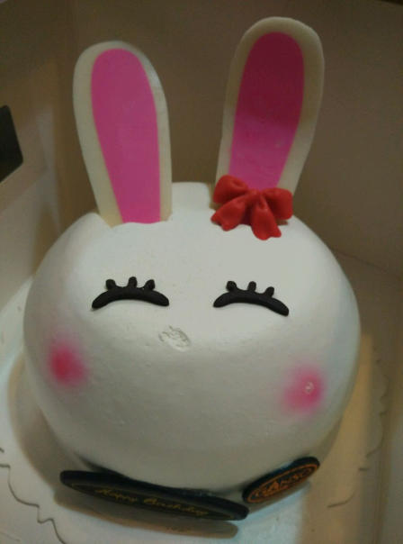 元祖(沪南店)-"在小米生活上预定了他家的六寸兔子蛋糕,打.