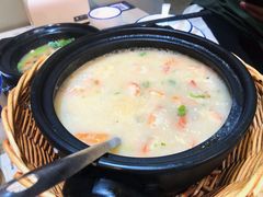 鲜虾干贝砂锅粥-肉神潮汕卤鹅