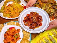 -东来菜馆•手抓海鲜家常菜•海鲜锅贴(鸽子窝店)
