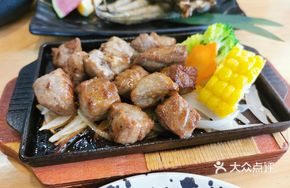 Beef Cubes on Hot Plate