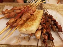 腰子，大蒜，鱿鱼爪-胖太太四川麻辣排骨串(镇江路分店)