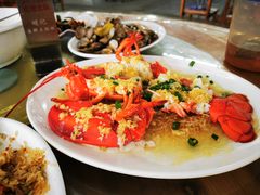 蒜蓉开边蒸龙虾-明记海鲜大排档(巽寮湾店)