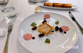 Cherry Foie Gras Tart with Chestnut Oil