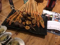 深海烤虾-路边摊小炉子烧烤