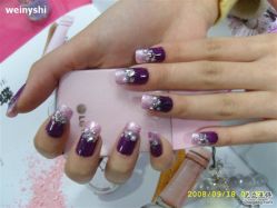 紫色渐进-星美甲