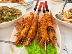 烤青岛本地大虾-开海·红岛海鲜虾水饺(石老人店)