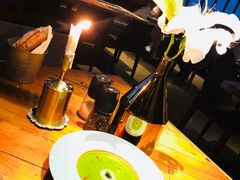 西葫芦瓜汤配扇贝刺身及黑鱼子酱-AZUL by FUEL蓝色·法式酒馆(琶醍店)