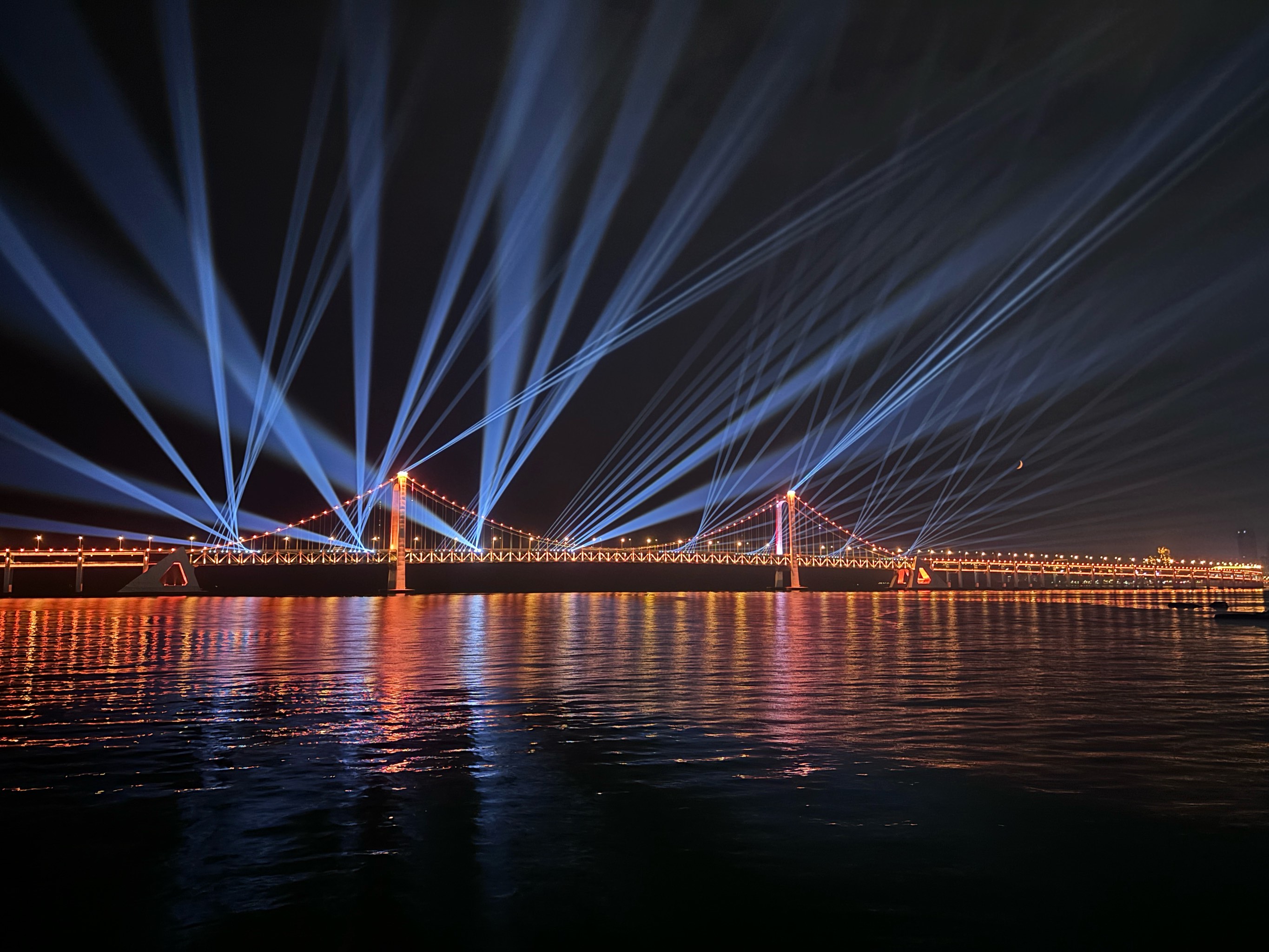 大连星海湾大桥夜景图片