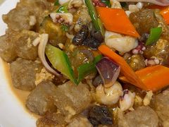 三鲜炒焖子-清香园大连老菜馆(成仁街店)