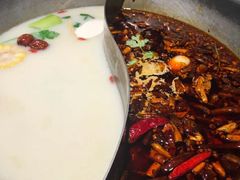 麻辣奶汤鸳鸯锅底-七秒鱼·斑鱼火锅(太阳城店)