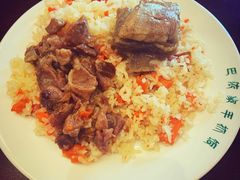 碎肉拼羊排手抓饭-巴依家新疆手抓饭(菱角湖万达店)