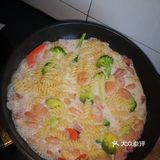 实际想吃奶油培根意面的，无奈家里只有通心粉了
