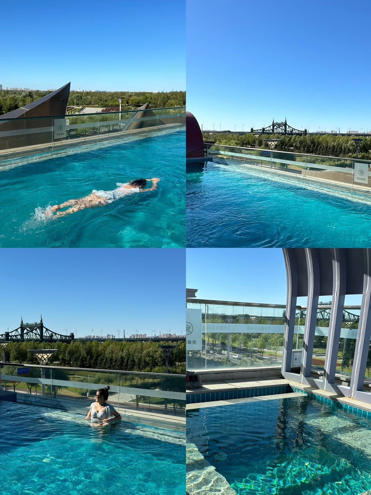 哈尔滨!带露天泳池和温泉♨️的江边洗浴!