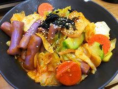 鱼饼炒年糕-芝士牛炭火烤肉