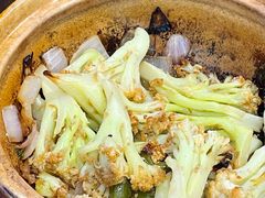 虾酱啫花菜煲-沙胆彪炭炉牛杂煲(成都玉林店)