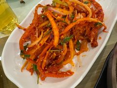 明太鱼拌桔梗-海兰江石锅饭(水上店)