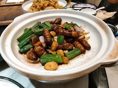 秋葵烧蚕蛹-来哥菜馆·大厨烹小鲜