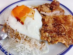 生炸鸡腿蛋饭-食运茶餐厅(文化宫店)