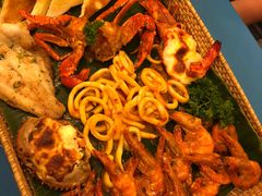 超大的海鲜拼盘-茉莉.Red Crab