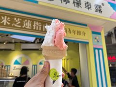 双拼冰淇淋-柠檬车露(卖草地店)