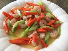 青菜炒虾仁-北平味道.京味菜.烤鸭(梨园店)