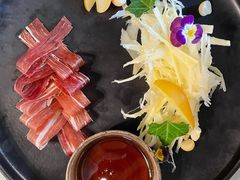 三年金钱火腿配大理手撕乳扇-泓0871臻选云南菜·味庄