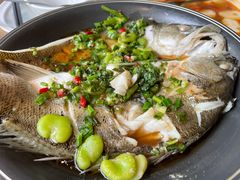 豆瓣葱香海鲈鱼-蜜桃餐厅·伴山(湖滨商业街店)