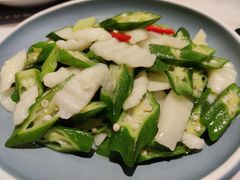 清炒秋葵山药-子霖南山鲜虾面(南山总店)