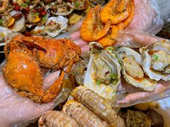 -东来菜馆•手抓海鲜家常菜•海鲜锅贴(鸽子窝店)