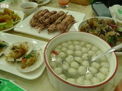 椒盐虾虎和蒜蓉元贝很好吃-海岛渔村大酒店(云霄路店)