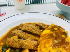 炸猪排咖喱蛋包饭套餐-池奈·日式咖喱蛋包饭(老城根Gpark店)