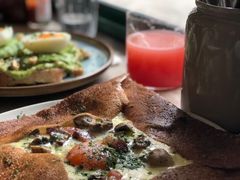 鸡蛋蘑菇熏肉荞麦可丽饼-RAC BAR(安福路店)