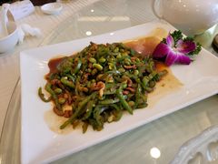 青椒毛豆米肉丝-怡园饭店-餐厅(四望亭店)