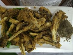特色炸羊排；&nbsp;羊血豆腐-满宴全羊馆(泉水店)
