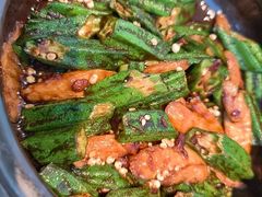 豆酱啫秋葵山药（微辣）-南拳十三姨·潮汕砂锅粥·粤菜(西单大悦城店)