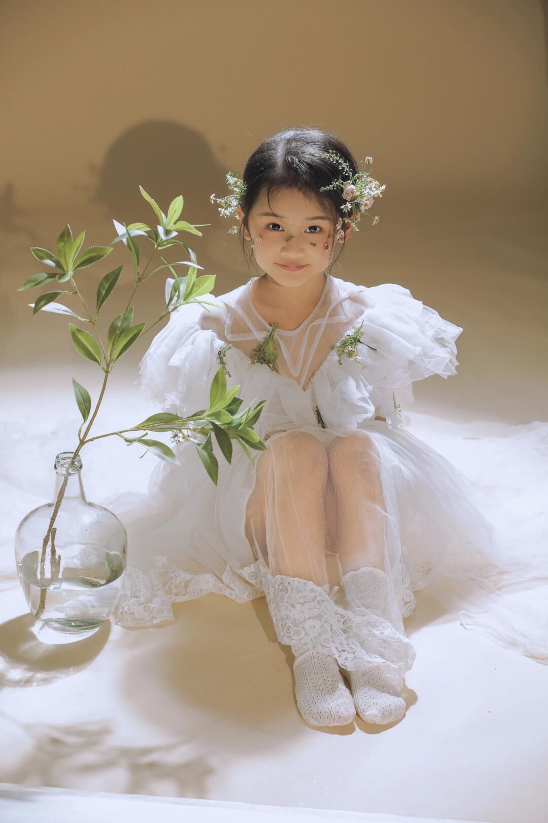 梦幻的白色纱裙,小女孩的最爱#三稞摄儿童