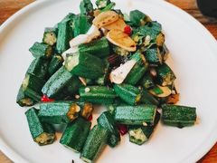 梅干菜炒秋葵-旅马餐厅(茅家埠店)