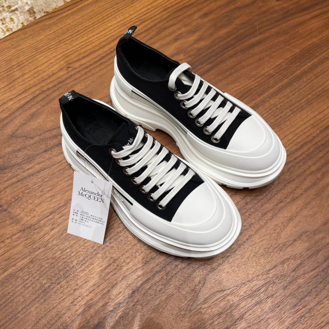 麦昆tread slick厚底帆布女鞋