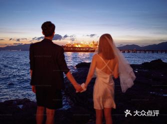 婚纱照推荐|现代时尚青春情绪浪漫海景婚纱照