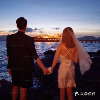 婚纱照推荐|现代时尚青春情绪浪漫海景婚纱照