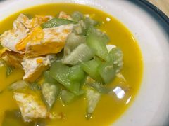 丝瓜焖荷包蛋-梁记粥铺(开元地中海店)